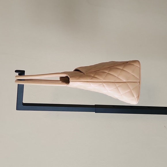 Chanel matelasse Reprint Totebag caviar leather caviar skin beige like new, 90s - Picture 4 of 10